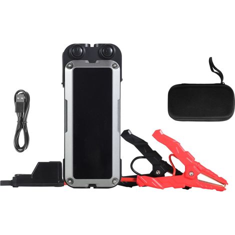 Démarreur de secours, puissance de crête de 4000 A, batterie de démarrage pour voiture, booster de batterie lithium portable 12 V, boîtier de démarrage avec lampe torche 3 modes et câble de démarrage, (1/5)