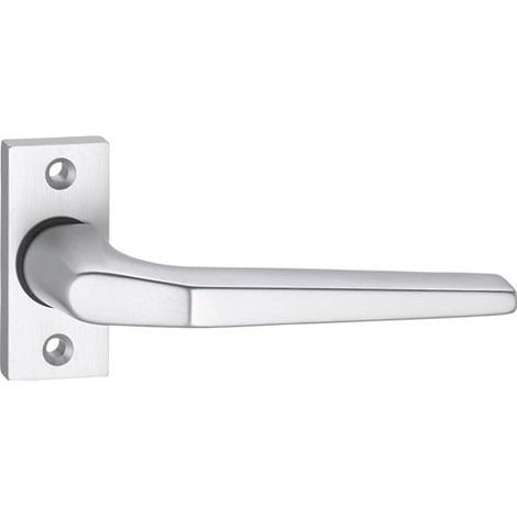 Poignée de porte d'entrée à cylindre – Aluminium courbé 8mm – Entraxe 50mm – DIN gauche/droite – Fixe/pivotant – EDI (1/4)