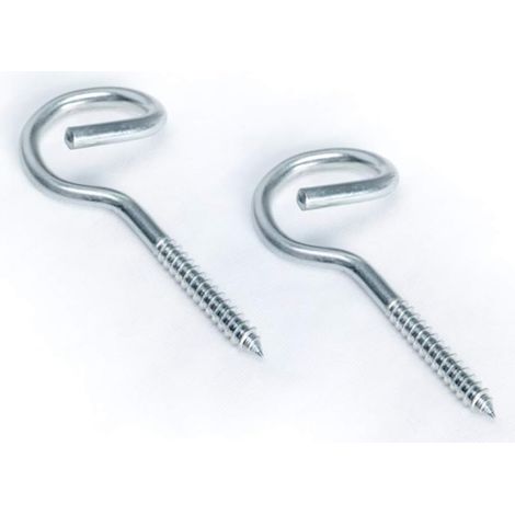 Schraubhaken aus Edelstahl, Ösen-Schraubhaken, Schraubhaken aus Stahl für Hängematten, ideal für Kronleuchter, Vorhänge, Kunsthandwerk, Hängematten, Hängesessel (2er-Pack)