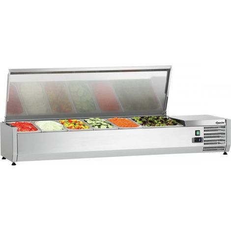 Présentoir réfrigéré positif 5 x GN 1/3, 1 x GN 1/2, 170 W, 220 V - MONO (1/4)