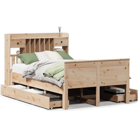 Maison Exclusive - Letto Libreria senza Materasso 135x190 cm in Legno di Pino