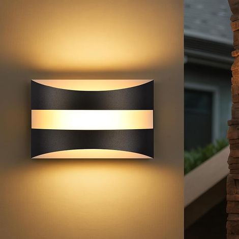 GBLY Lampara de Pared LED Interior Negra Iluminación Arriba-Abajo 5W Moderna Industrial 3000K Blanco Cálido Para Dormitorio Cocina Pasillo Escalera (1/5)