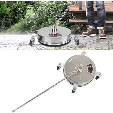 – Nettoyeur de surface pour nettoyeur haute pression 13 pouces – 4000 PSI – 4 roues – 2 baguettes d'extension – Laiton et acier inoxydable - 4000psi (1/5)