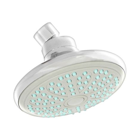 Soffione doccia Izar monogetto altezza totale 8,8 cm e diametro 12,5 cm cromato