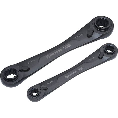 Crescent X6 Set of 2 Metric Box-End Wrenches with Black Oxide Finish (8-10-12-13-14-15-17-19 mm)