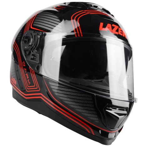 LAZER RAFALE Darkside Motorradhelm (Farbe Schwarz - Rot) S