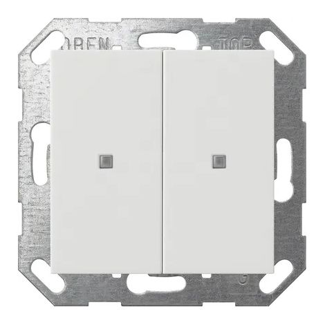 Gira Taster Wippe 2f OneKNX System 55 Reinweiß [517303], 5173 03