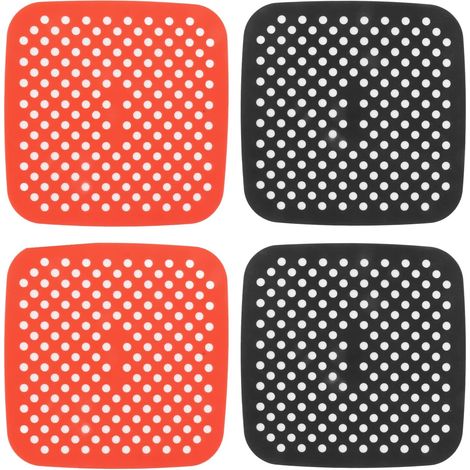 Lot de 4 tapis cuisson réutilisables en silicone pour friteuse à air (1/5)