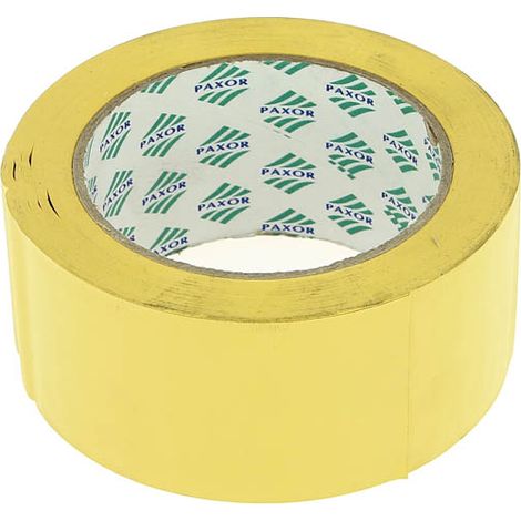 Adhésif PVC bâtiment jaune largeur 50mm, le rouleau