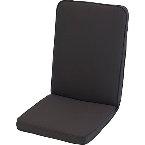 Low Recliner Outdoor Garden Furniture Cushion - L96 x W42 cm - Charcoal Grey