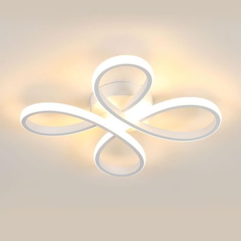 COMELY Plafoniera LED Moderna, Lampada da Soffitto Design Floreale 30W, Lampada da Soffitto a LED per Camera da Letto, Salotto, Sala da Pranzo, Cucina - Bianco - Luce Calda 3000K