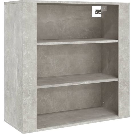 Maison Exclusive - Mobile a Parete Grigio Cemento 80x33x80 cm in Legno Multistrato