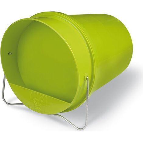 Abreuvoir seau 6L en plastique traité anti-UV – Couleur verte – Accès hygiénique pour volailles – Nettoyage facile – Gaun
