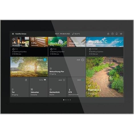Busch-Jaeger Busch-SmartTouch® 10", Wi-Fi, vidrio negro/acero fino (ST/U10.1.11-825), 2TMA310050B0001