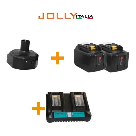 JollyItalia kit d'alimentation pour V34 comb 2 batteries Lithium 18V 9Ah et charge