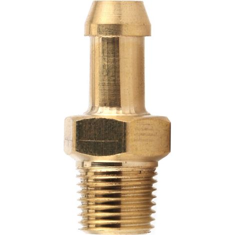 Jeffergarden Botier de compresseur de turbocompresseur, raccord de tuyau de mamelon de suralimentation en laiton 1/8 pouces 27 NPT or