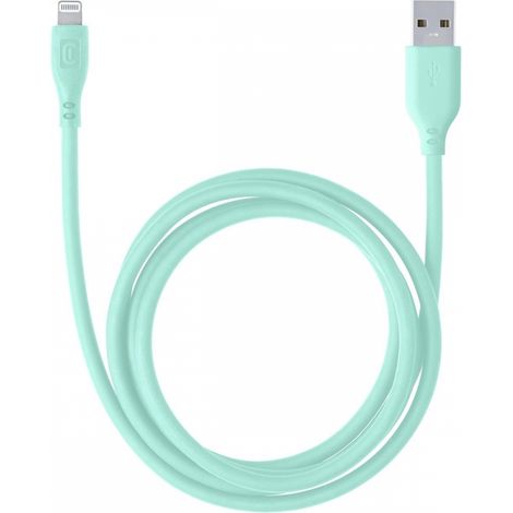 Cellularline Lade- und Datenkabel Soft 120cm USB Type-A auf Apple lightning grü USBDATASOFTMFIG