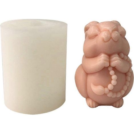 3D Silikon-Kerzenform mit Osterhasenmotiv für Harz, Ton und Schokolade (1/5)