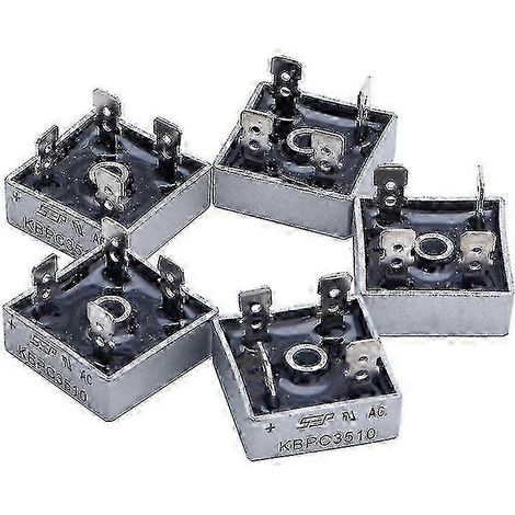 Nouveau redresseur monophasé à pont de diodes en boîtier métallique 35 A KBPC3510, tension nominale de 1000 V, 2025
