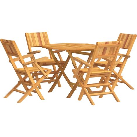 Maison Exclusive - Set da Pranzo per Giardino 5 pz in Legno Massello di Teak