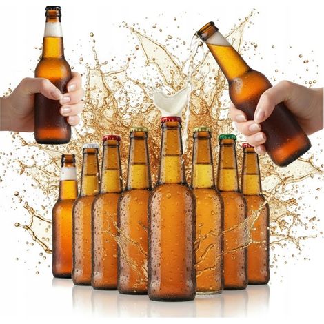 10 botellas de cuello largo de 0,33 L para cerveza, sidra, radler, para botella de cerveza de 330 ml.