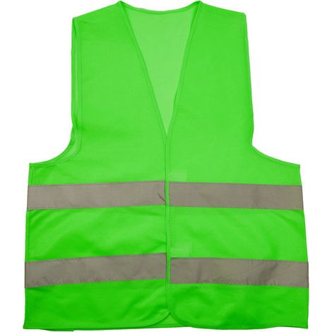 Gilet de Sécurité Réfléchissant Haute Visibilité - Lot de 8, Veste de Signalisation pour Chantier BTP, Travaux Publics, Paysagisme et Assainissement (Modèle Standard Vert Pomme)-lsw