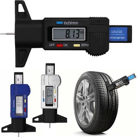 Manomètre numérique portable pour la sécurité des pneus - Facile à utiliser, affichage clair, pour l'inspection des véhicules, le garage et la préparation aux interventions routières - Noir (1/5)
