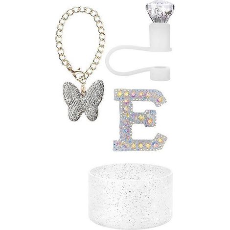 Accessoires pour gobelets StanleyCup : décorations initiales, bouchon anti-fuite, couvercle de paille, breloques lettres. (1/5)