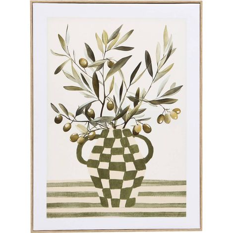 Tela stampata con cornice claudia verde 45x60cm - Atmosphera créateur d'intérieur