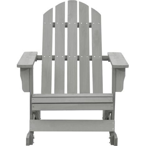 Maison Exclusive - Garten-Schaukelstuhl Holz Grau (1/5)