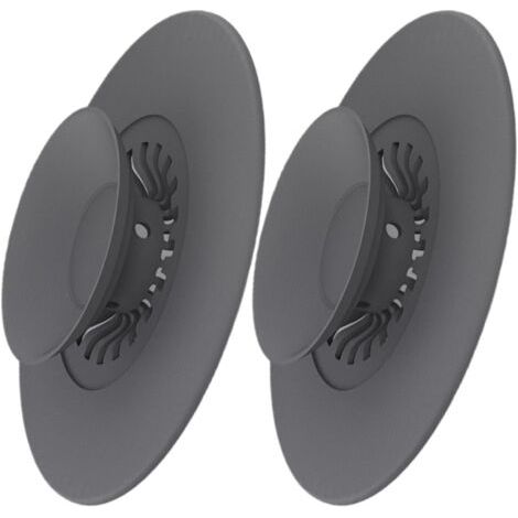 QORVA-Bouchon Baignoire Silicone 2 Pièces - Pliable Bouchon d'écoulement d'Écoulement Universel avec Fonction de Filtration pour Cheveux et Aliments, Idéal pour Éviers, Lavabos et Baignoires
