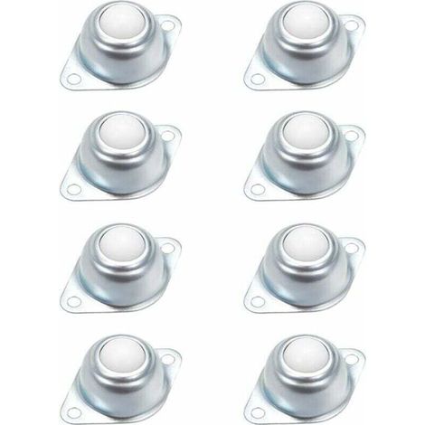 Set di 8 rotelle di trasferimento con cuscinetti a sfera, rotelle universali per mobili, cuscinetti a sfera in nylon per dispositivi di trasferimento o trasporto. (1/4)