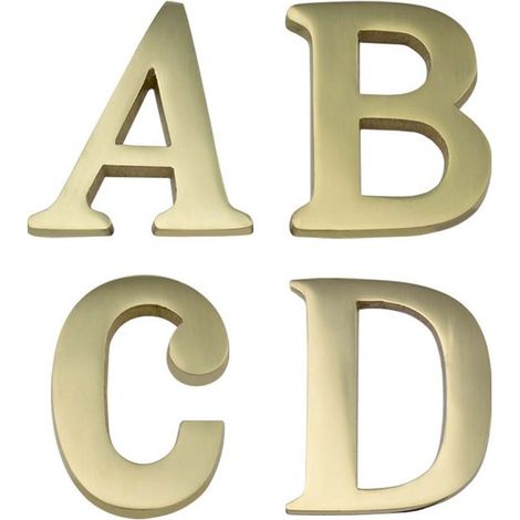 Lettres en laiton poli C-75mm pour gravure