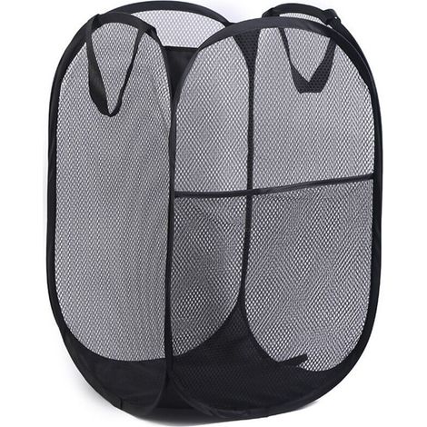 Panier à Linge Pliant 75L Grand Panier à Linge Pliable, Paniers Pliants Lavage Paniers à Linge Pliables Portables pour Chambre et Salle de Bains, Panier de Nettoyage Pliable Panier à Linge Noir (1/5)