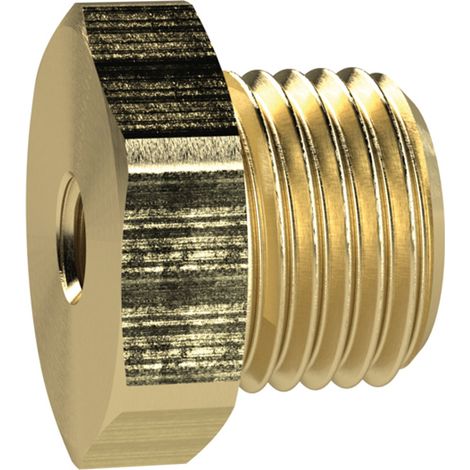 Riegler Reduziernippel kurz, M24x1,5 a., M16x1,5 i., SW 28, Messing (1/3)