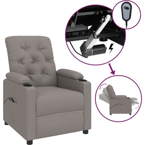 Maison Exclusive - Relaxsessel Elektrisch Taupe Stoff
