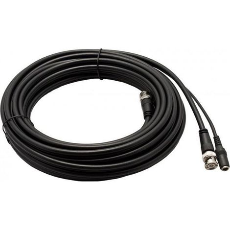 40m Professional Copper RG59 BNC Video and DC Power CCTV Cable - Black