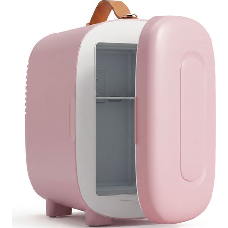 Mini réfrigérateur beauté 4 L 20,3x26,3x28 cm rose salle de bain chambre cosmétique (1/4)
