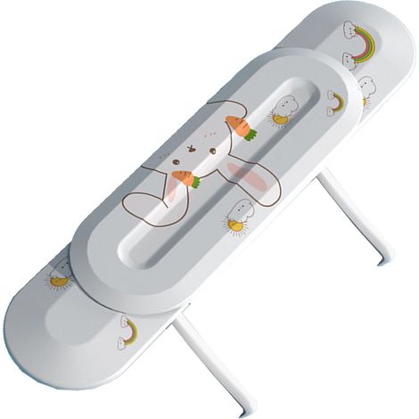 Déflecteur universel réglable pour pare-brise de climatiseur, 74 à 97 cm, avec aileron de refroidissement et autocollants lapin inclus. (1/5)