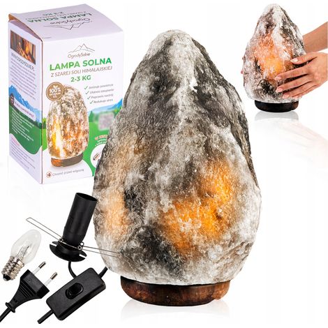 Lámpara de sal de 2-3 kg gris - ionizador de aire