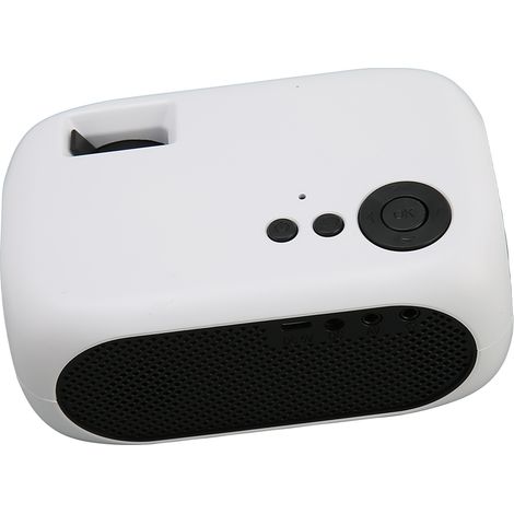 Mini projecteur portable multifonction M24 avec son surround 360° pour home cinéma, 100-240 V, blanc, prise UE (1/5)