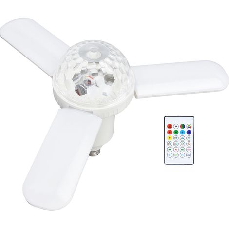 Plafonnier musical avec télécommande Bluetooth pliable, ventilateur LED coloré en forme de feuille, idéal pour les fêtes d'enfants, 48 W, 85-265 V. (1/5)