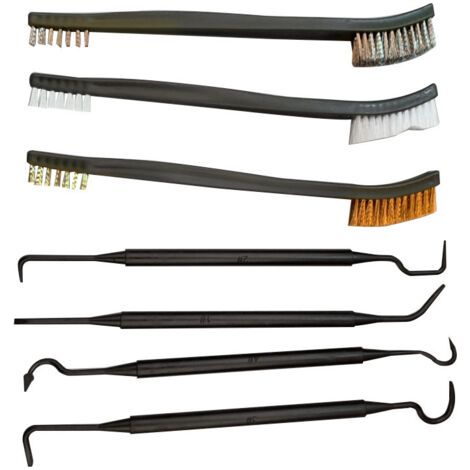 royaluxe -Mini brosse en nylon en fil de cuivre, brosse spéciale pour enlever les taches et la rouille - Lot de 7 (1/5)