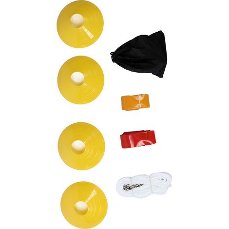 Flag-Football-Set für 10 Spieler: Gürtel, Fahnen, 10 Gürtel, 30 Fahnen und 4 rote und gelbe Hütchen. (1/4)