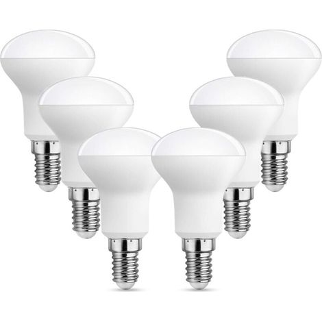 Ampoule Spot LED E14 R50 5W Équivalent Incandescent E14 40W, Blanc Froid 6000K, 500LM, 120° Lumière, AC 220V, Ampoule LED Petite Culot pour Eclairage de Cuisine, non-dimmable, lot de 6-LIAIKI (1/5)