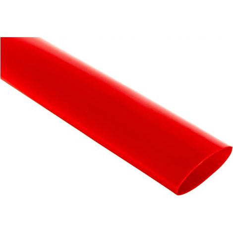 Gaine thermorétractable à paroi mince, sections de 1 m, CR 25,4/12,7 rouge, 427584