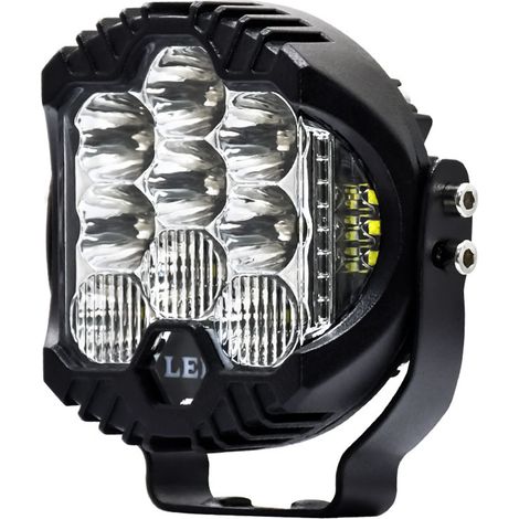 1 Stück 7,6 cm LED-Fahrscheinwerfer, 75 W, 15.000 lm, Arbeitsscheinwerfer, kombinierter Flutlichtstrahl, Offroad-Nebelscheinwerfer, IP67, wasserdicht, weiß/gelb, Dauerlicht, blinkend und mit Dauerlich (1/5)