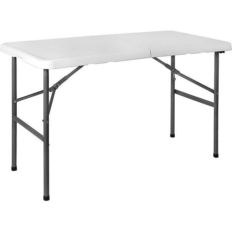Folding Table Heavy Duty Extra Strength Camping Buffet Wedding Garden Indoor Outdoor Trestle, 4ft