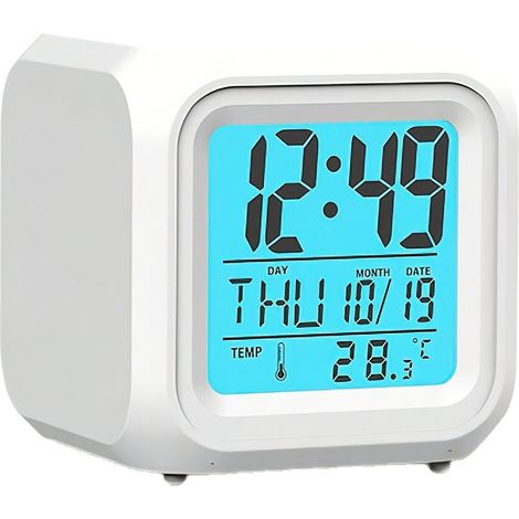 Sveglia per bambini - Sveglia digitale - Display a LED - Sveglia digitale per bambini con 7 cambi di colore - Sveglia notturna con (1/5)