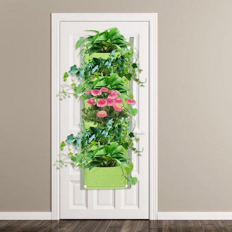 Jardinière verticale, murale en feutre pour plantes d'extérieur (1/4)